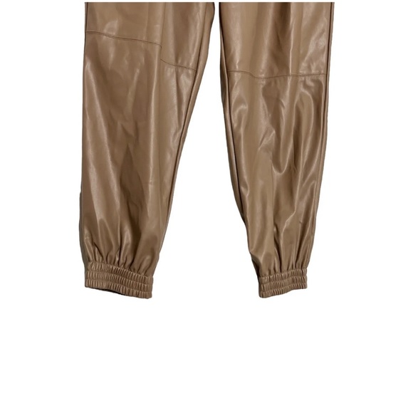 Women’s casual drawstring faux leather jogger pant with pockets Size XL NWT - Picture 4 of 5